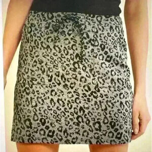 Sundry Leopard Print Skirt